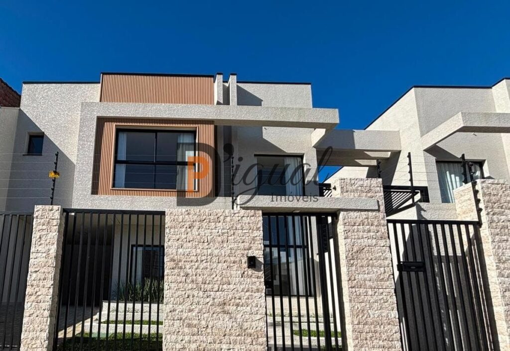 Fachada de casa moderna da D'igual pra Igual — imóveis em Curitiba e região